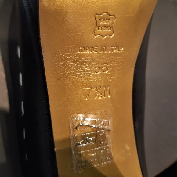 👠Via Spiga black leather open toe pumps heels - Picture 5 of 13